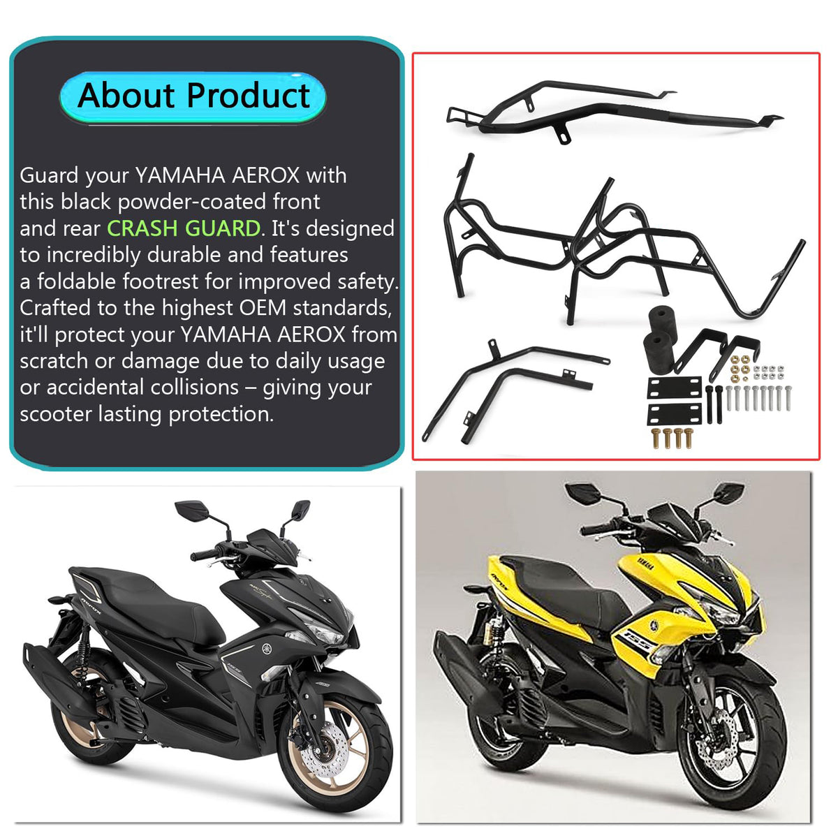 Crashguard For Yamaha Aerox 155 – R J Express
