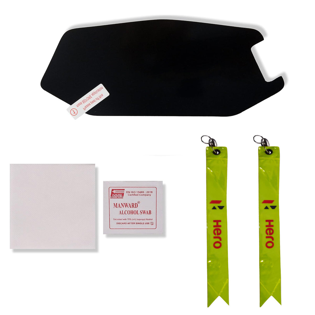 Bike Speedometer Screen Guard With Radium Type key Tag For Hero