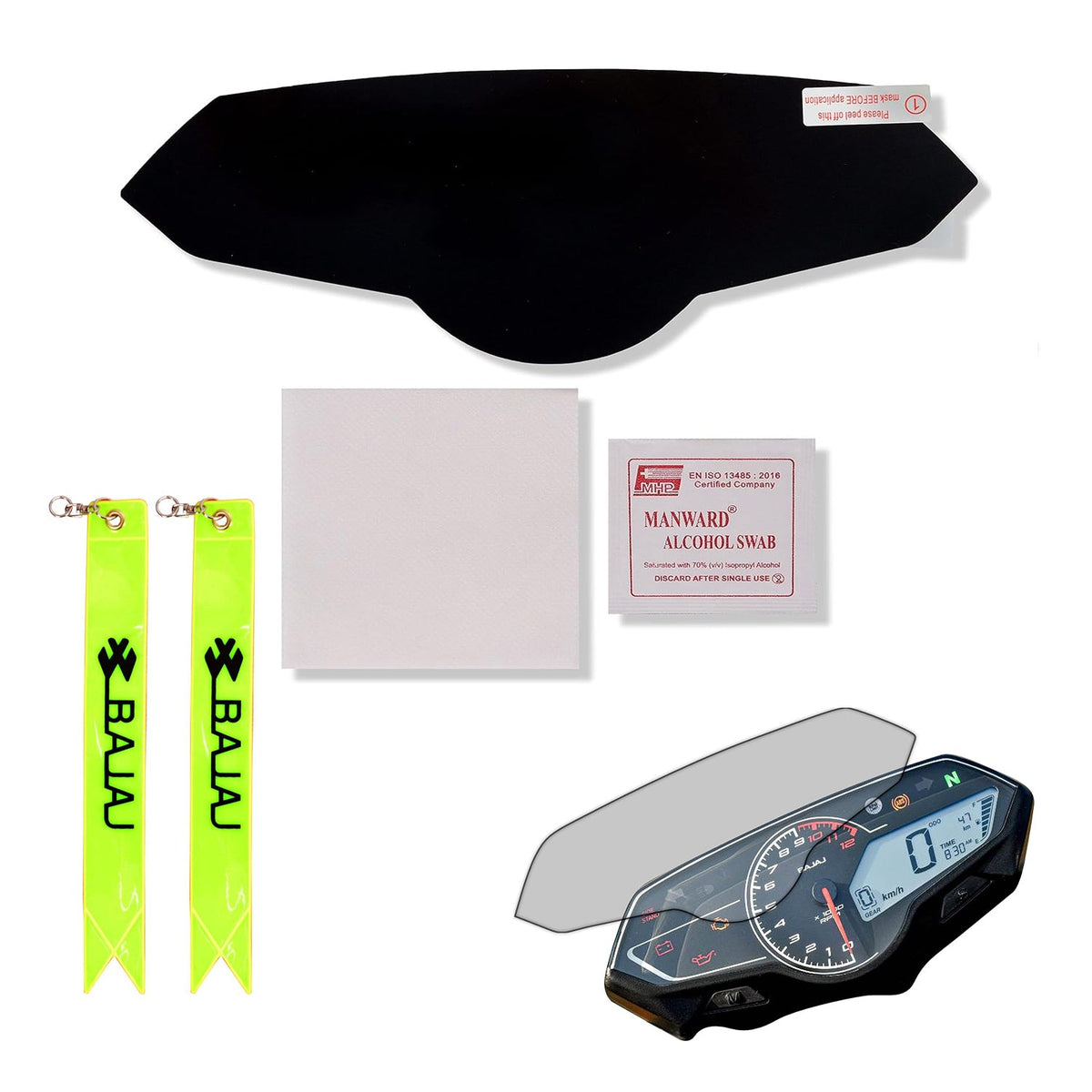 Bike Meter Screen Guard With key Tag Bajaj For Bajaj Pulsar N150