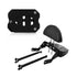 Adjustable Cushion Backrest with Luggage Carrier with heavy Quality side stand extender in balck color Heavy Weight Load Support (RE Reborn Classic 350)