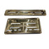 Metal Number Plate Frame(Set of 2 Front & Rear) Bike Number Plate (Iron 30 cm x 1 cm) for All Bike (Golden)