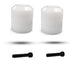 Prime Quality Crash Guard Slider with 10 mm Bolt White 2 Pcs for Universal Bike Crash Guard Size 6/5 cm