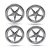 Star Logo Emblem in Chrome 4 Pcs For All Bike ,Car Etc.