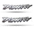 Tank Monogram Logo 3D Emblem in 2 Pcs for Bajaj Discover Silver