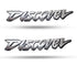 Tank Monogram Logo 3D Emblem in 2 Pcs for Bajaj Discover Silver