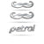 Moustache Silver Logo And Petrol Scooty Emblem in For Bike, Motorcar, Car, Thar, 4 Wheeler