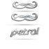 Moustache Silver Logo And Petrol Scooty Emblem in For Bike, Motorcar, Car, Thar, 4 Wheeler