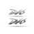 Tank Monogram Logo 3D Emblem in 2 Pcs for Honda Dio Silver