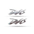 Tank Monogram Logo 3D Emblem in 2 Pcs for Honda Dio Silver