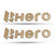 Tank Hero Monogram Logo Emblem in Gold Finin 2 Pcs for Hero Splendor Gold Logo