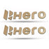 Tank Hero Monogram Logo Emblem in Gold Finin 2 Pcs for Hero Splendor Gold Logo