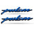 Tank Monogram Logo 3D Emblem in 2 Pcs for Bajaj Pulsar Silver