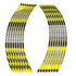 Rim Sticker 3D Pack of 2 Chart in 16 Stripe Sticker for All Bike's