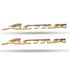 Tank Monogram Logo 3D Emblem in Chrome 2 Pcs for Activa Gold