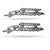 Tank Super Splender Monogram Logo Emblem in Chrome 2 Pcs for Hero Super Splendor