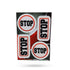 3D Sticker Stop Riding Sticker's Pair of 4 Pcs for All Bike's