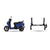 Vida VX2 Main Stand Black with 3D Footmat and Meter Screen Guard (Pack of 3 pcs) for Hero Vida VX2 Go,Vida VX2 Plus New Model (2025+)