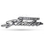 Tank Super Splender Monogram Logo Emblem in Chrome 2 Pcs for Hero Super Splendor