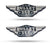 Monogram Logo 3D Emblem in Chrome 2 Pcs for RE Bullet 350