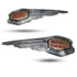 Tank Monogram Logo Emblem in Chrome 2 Pcs for Royal Enfield Classic 350