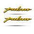 Bike Emblem Pulsar Decal Sticker 3D Badge Tank Logo Pulsar Sticker (Set of 2) Yellow