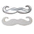 Moustache Silver Logo And Disel Scooty Emblem in For Bike, Motorcar, Car, Thar, 4 Wheeler