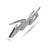 Tank Monogram Logo 3D Emblem in 2 Pcs for Honda Dio Silver