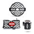 Black Radiator Guard | Headlight Frame | Rear Disc Oil Cap For Yamahe XSR 155 New (Pack of 3 Pcs)