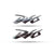 Tank Monogram Logo 3D Emblem in 2 Pcs for Honda Dio Silver
