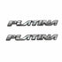 RJVON Monogram Logo 2 Pcs Silver Compatible with Bajaj Platina All Model Bike