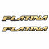 RJVON Monogram Platina Logo 2 Pcs Golden Compatible with Bajaj Platina All Model Bike