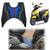 Black Ntorq seat Cover with 3D Foot Mat Blue for TVS Ntorq 125