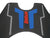 Black Ntorq seat Cover with 3D Foot Mat Blue for TVS Ntorq 125