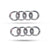 Audi Logo Emblem in Chrome For Bike ,Motorcar,Car ,Thar,4 Wheeler