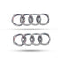 Audi Logo Emblem in Chrome For Bike ,Motorcar,Car ,Thar,4 Wheeler