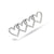 Audi Heart Shape Logo Emblem in Chrome For Bike ,Motorcar,Car ,Thar,4 Wheeler