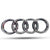 Audi Logo Emblem in Chrome For Bike ,Motorcar,Car ,Thar,4 Wheeler