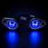 Skull Face LED Eyes Parking Compatible with Royal Enfield Reborn Classic 350 (BLUE)