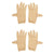 Hand Gloves Soft Brown Cotton Half Gloves Sun Protective (Pack of 2 Pair)