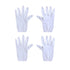 Hand Gloves Soft White Cotton Half Gloves Sun Protective (Pack of 2 Pair)