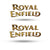 RE 3D Logo Golden 2 Pcs for Royal Enfield All Model