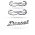 Moustache Silver Logo And Disel Scooty Emblem in For Bike, Motorcar, Car, Thar, 4 Wheeler