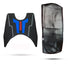 Black Ntorq seat Cover with 3D Foot Mat Blue for TVS Ntorq 125