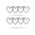 Audi Heart Shape Logo Emblem in Chrome For Bike ,Motorcar,Car ,Thar,4 Wheeler