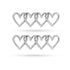 Audi Heart Shape Logo Emblem in Chrome For Bike ,Motorcar,Car ,Thar,4 Wheeler