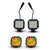 HJG Fog light 60W Quad With Harness wire and Fog Clamp  High/Low Yellow/White LED Fog Lights (2 Pc)