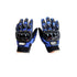 R.J.VON Biker Motorcycle Riding &Touring Hand Gloves Full Finger (Blue)