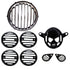 R.J.VON Grill Combo Set Head Light Grill, Indicator, Tail Light Skull, Eyes Grill Black