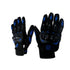 R.J.VON Premium Leather Full Hand Gloves (Blue, X-Large)