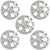 R.J.VON Premium Stylish Silver Colour Wheel Cover For All Car.(Set of 5 pcs)